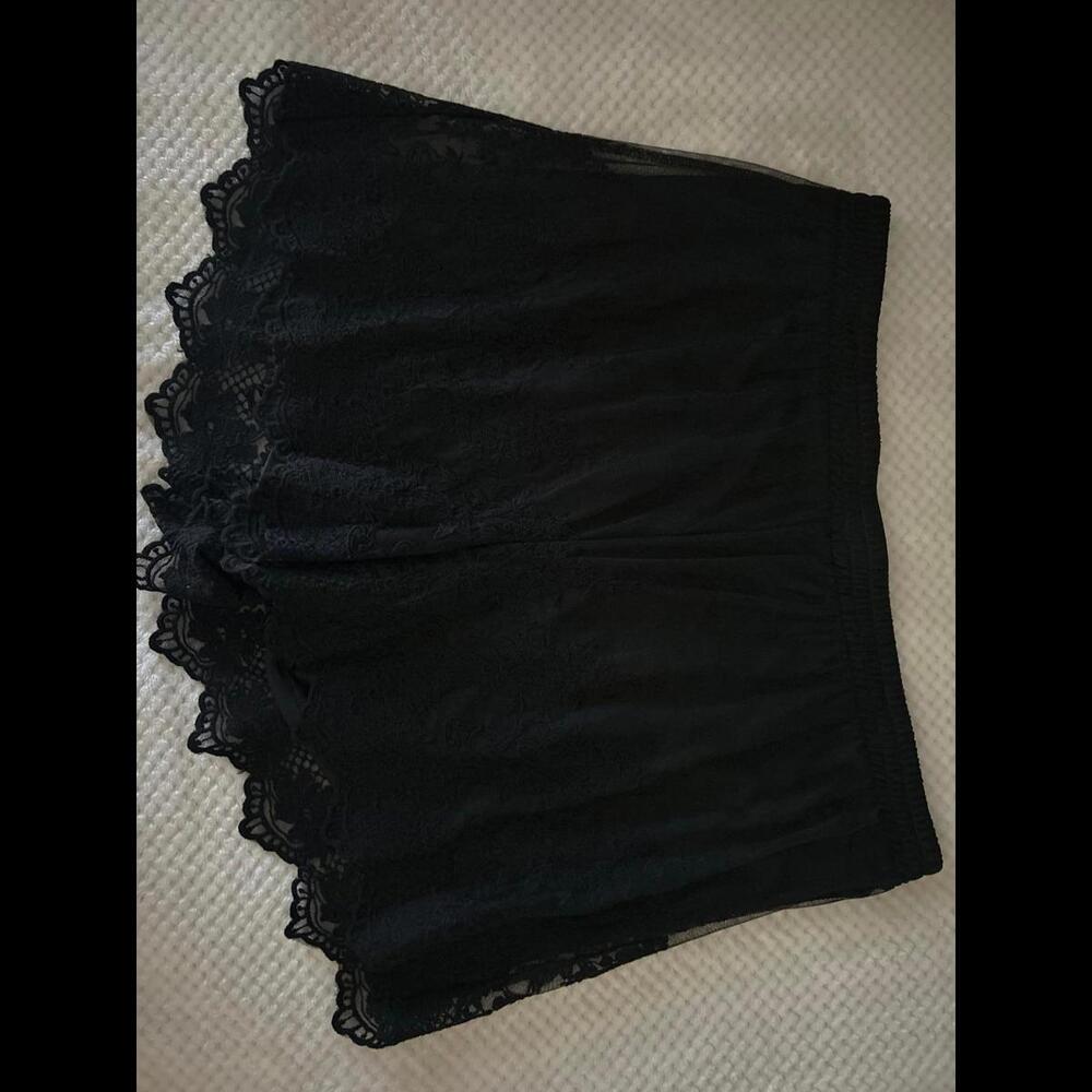 torrid Black Lace-Trim Skort